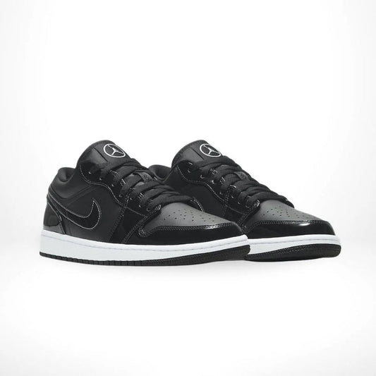 Air Jordan 1 Low Black Patent Leather Sneakers