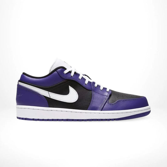 Air Jordan 1 Low Black Purple Leather