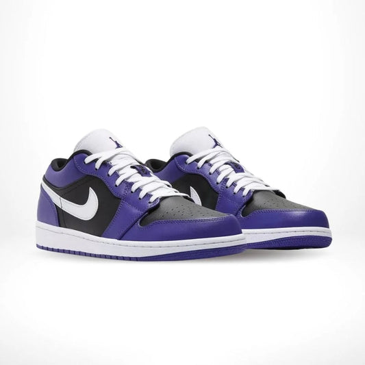 Air Jordan 1 Low Black Purple Leather